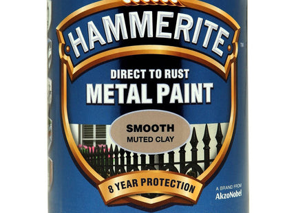 Hammerite Direct to Rust Metal Paint - Smooth Muted Clay Finish 750ml 5158232