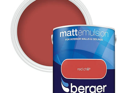 Berger Matt Emulsion 2.5 Litre Red Chilli