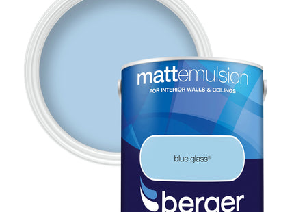 Berger Matt Emulsion Paint Blue Glass 2.5 Litre