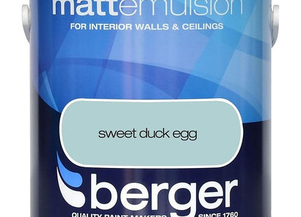 Berger Matt Emulsion Paint Sweet Duck Egg 2.5 Litre
