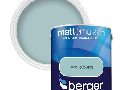 Berger Matt Emulsion Paint Sweet Duck Egg 2.5 Litre