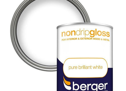 Berger 750ml Non Drip Gloss Pure Brilliant White