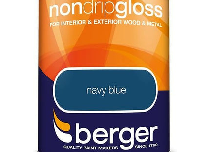 Berger Non Drip Gloss 750ml Navy Blue