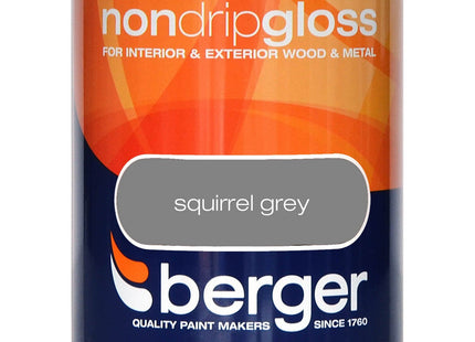 Berger Non Drip Gloss 750ml Squirrel Grey 306030