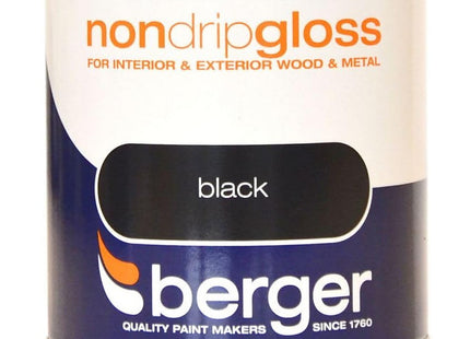Berger Non Drip Gloss Black Paint- 250ml