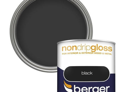 Berger Non Drip Gloss Black Paint- 250ml