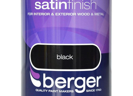Berger Satin Paint 750ml Black