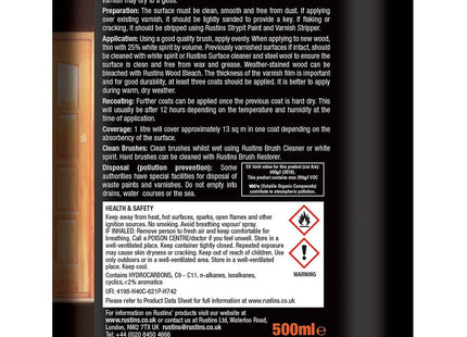 Rustins Yacht Varnish Satin 500ml