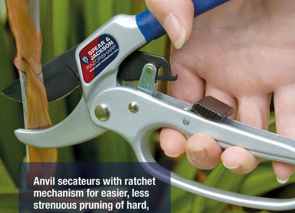 Spear & Jackson 6358RS Razorsharp Ratchet Anvil Secateurs