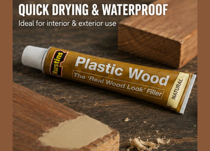 Rustins Plastic Wood Tube Natural 20g PWNATU