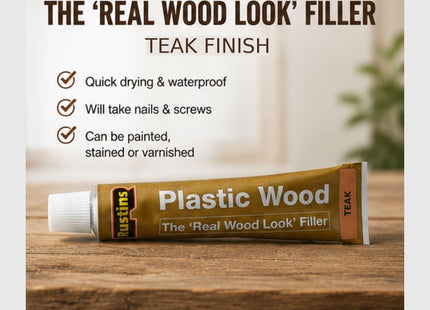 Rustins Plastic Wood Tube Teak 20g PWTETU