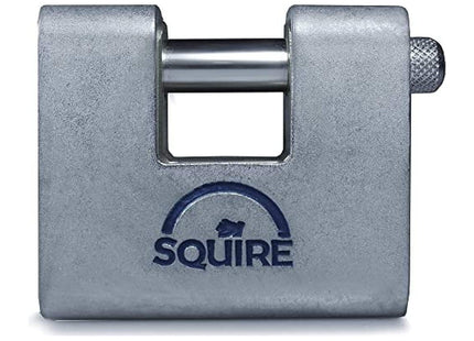 Squire Henry Warehouse Armoured Brass Block 5 Pin Padlock, Silver, 60 mm (Length) x 25 mm (Width) ASWL1