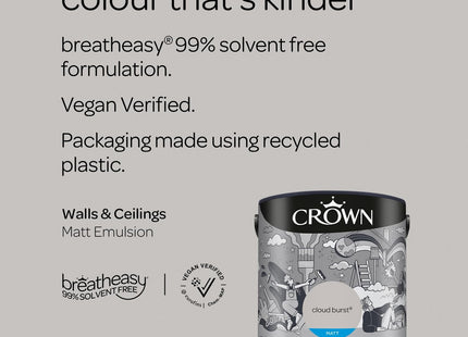 Crown Retail Core Emulsion Matt Cloud Burst 2.5 Litre