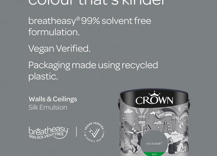Crown Retail Core Emulsion Silk City Break 2.5 Litre