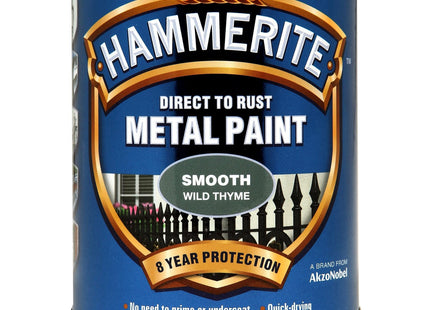 Hammerite Smooth Metal Paint, Wild Thyme, 750ml