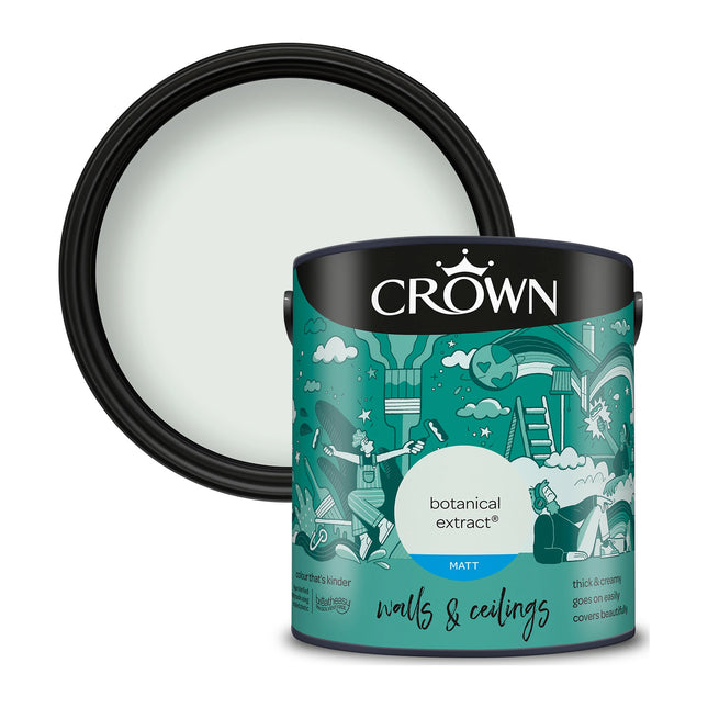 Crown Walls & Ceilings Matt Emulsion Paint Botanical Extract 2.5 Litre