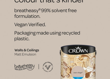 Crown Retail Core Emulsion Matt East Village 2.5 Litre