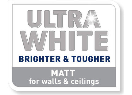 Dulux Ultra White Matt Emulsion Paint For Walls And Ceilings - Ultra White 2.5 Litre