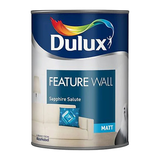 Dulux Feature Wall Matt Emulsion Paint - Sapphire Salute - 1.25 Litre