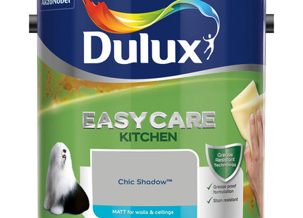 Dulux Easycare Kitchen Matt Emulsion Paint For Walls And Ceilings - Chic Shadow 2.5 Litre
