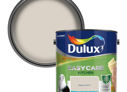 Dulux Easycare Kitchen Matt Emulsion Paint For Walls And Ceilings - Egyptian Cotton 2.5 Litre