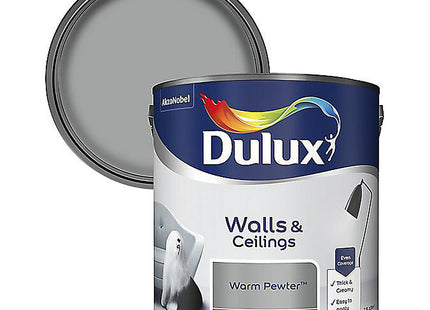 Dulux Walls & Ceilings Matt Emulsion Paint - Warm Pewter - 2.5 Litre