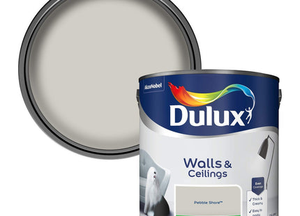 Dulux Silk Emulsion Paint For Walls And Ceilings - Pebble Shore 2.5 Litre