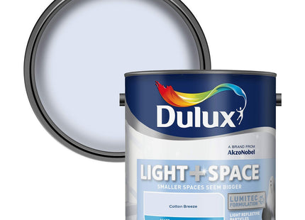 Dulux Light and Space Matt Emulsion Paint For Walls And Ceilings - Cotton Breeze 2.5 Litre