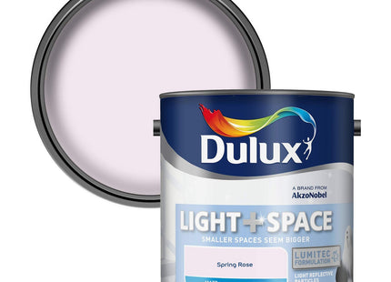 Dulux Light and Space Matt Emulsion Paint For Walls And Ceilings - Spring Rose 2.5 Litre
