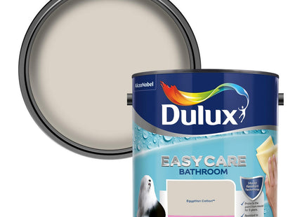 Dulux Easycare Bathroom Soft Sheen Emulsion Paint for Walls and Ceilings - Egyptian Cotton, 2.5 Litre