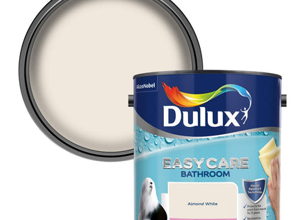 Dulux Easycare Bathroom Soft Sheen Emulsion Paint for Walls and Ceilings - Almond White 2.5 Litre