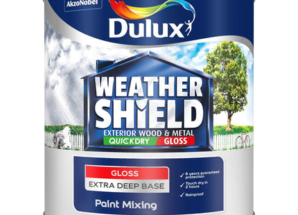Dulux Weathershield Quick Drying Exterior Gloss 1 Litre Extra Deep