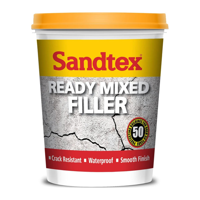 Sandtex Ready Mixed Masonry Filler White 500g - Exterior Filler for Fine Cracks and Holes in Brick, Render and Stone