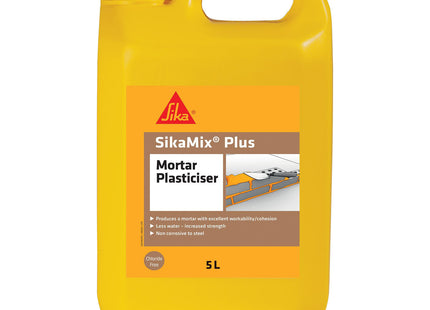 Sika SikaMix Plus Mortar Plasticiser 5 Litre 445021
