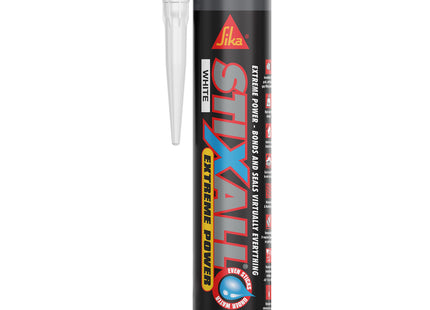 Everbuild Sika Stixall - Extreme Power Sealant and Adhesive - Waterproof - White - 290ml