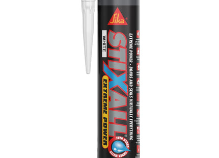 Everbuild Sika Stixall - Extreme Power Sealant and Adhesive - Waterproof - White - 290ml