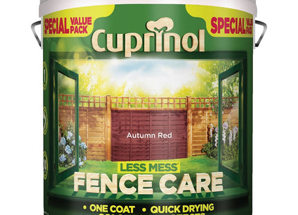 Cuprinol 6 Litre Less Mess Fence Care - Autumn Red LMFCAR6L