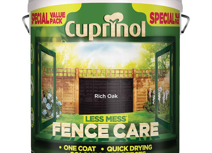 Cuprinol 6 Litre Less Mess Fence Care - Rich Oak LMFCRO6L