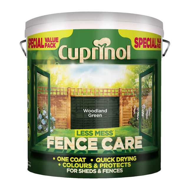 Cuprinol Less Mess Fence Care Woodland Green, 6 Litre LMFCWG6L