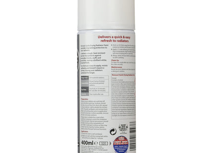 Ronseal Radiator Paint 400ml QDRSWS400 White