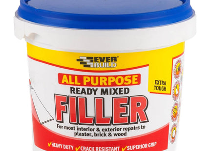 Everbuild All Purpose Ready Mixed Filler - Interior And Exterior Use - White - 1kg