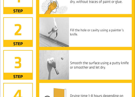 Everbuild All Purpose Ready Mixed Filler - Interior And Exterior Use - White - 1kg