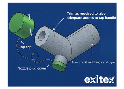 Exitex Insulated Outside Tap Cover - Winter Frost Protection for Outdoor Garden Taps, Fits Most Standard Taps, Tap Usable When Fitted, Easy to Install
