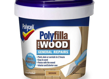 Polycell Polyfilla Wood General Repair 380g Light Tub