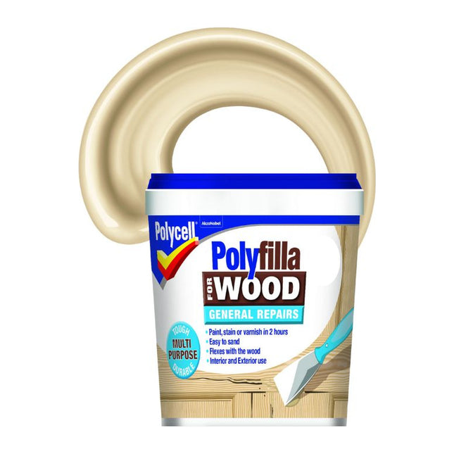 Polycell Polyfilla Wood General Repair 380g Light Tub