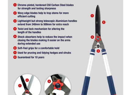 Spear & Jackson 8120RS Razorsharp Telescopic Hedge Shears