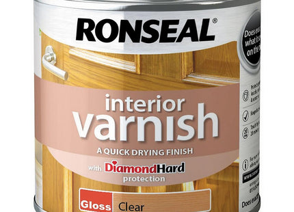 Ronseal Interior Varnish Quick Dry Gloss Clear, 250ml RSLIVGCL250