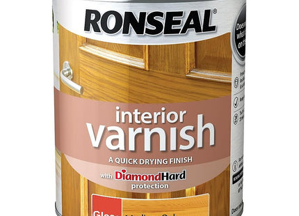 Ronseal Interior Varnish Medium Oak Gloss 750ml