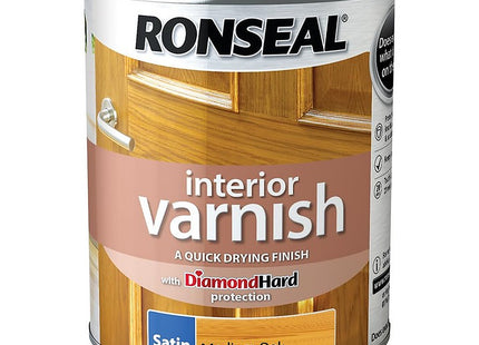 Ronseal Interior Varnish Medium Oak Satin 750ml