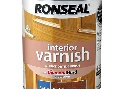 Ronseal Interior Varnish Dark Oak Satin 750ml